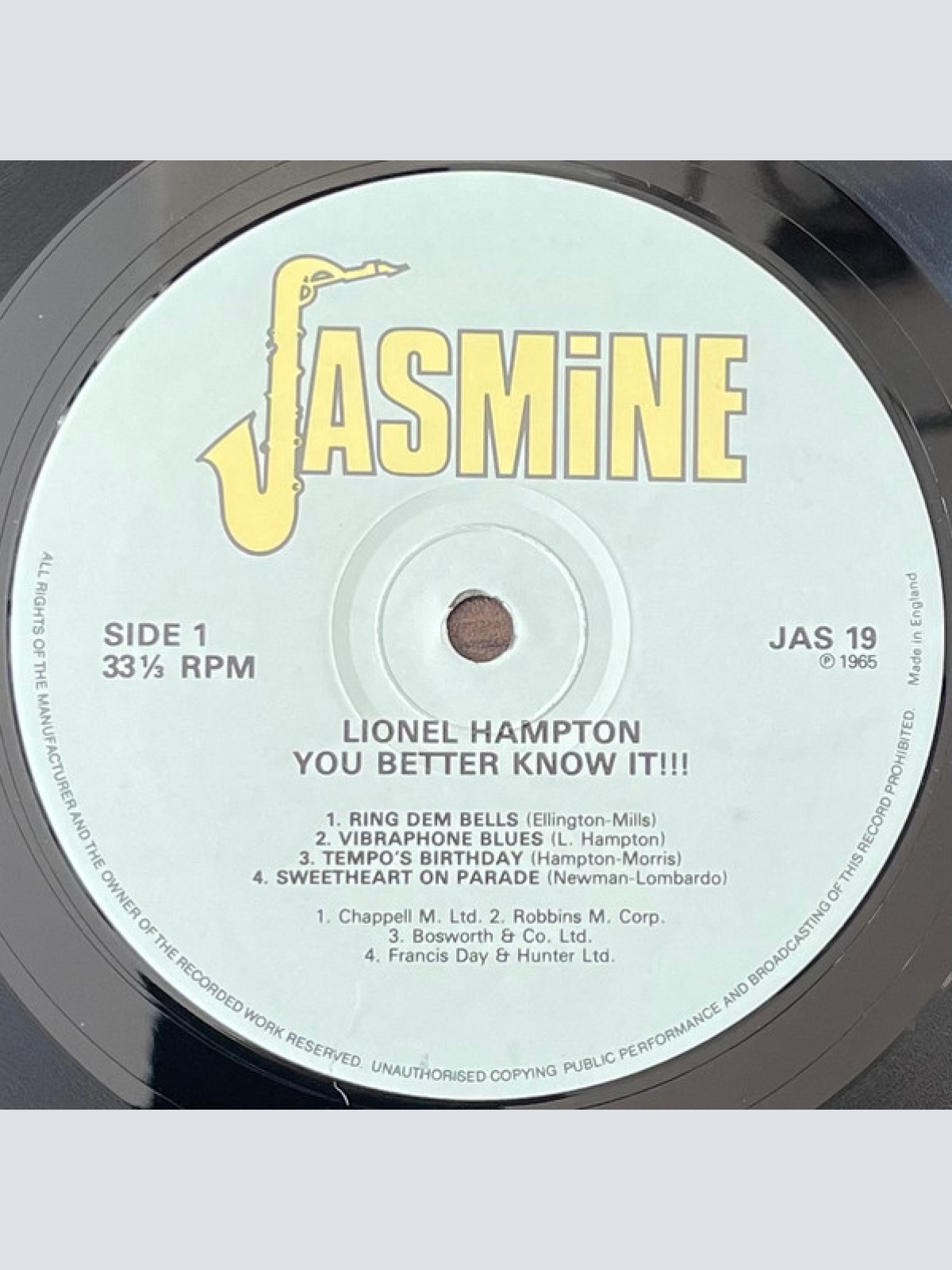 Vinyl / Lionel Hampton - You Better Know It!!!