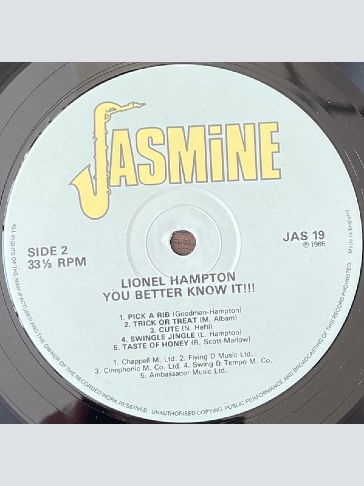 Vinyl / Lionel Hampton - You Better Know It!!!