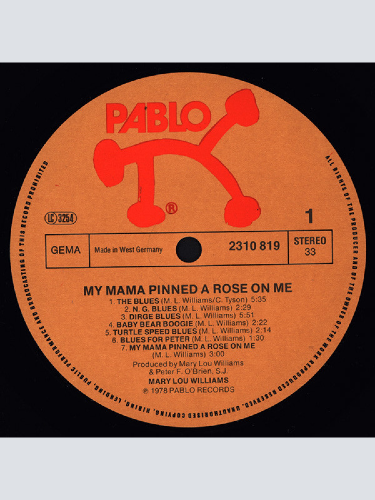 Vinyl / Mary Lou Williams - My Mama Pinned A Rose On Me