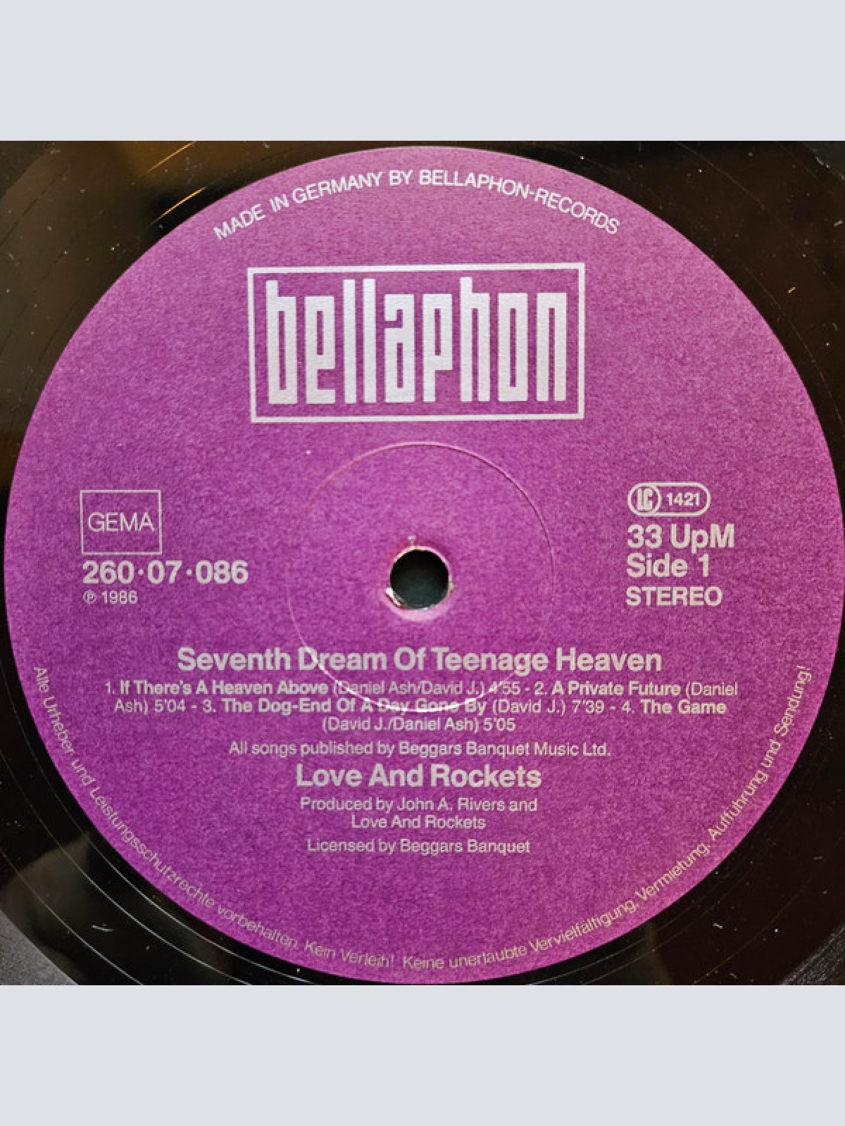 Vinyl / Love And Rockets - Seventh Dream Of Teenage Heaven