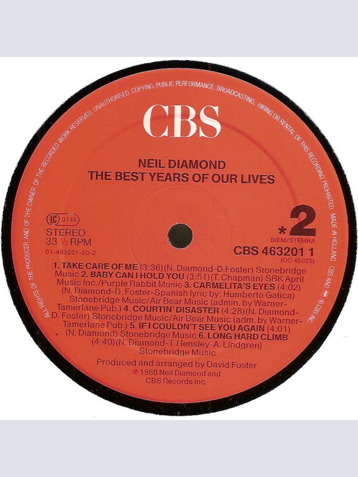 Vinyl / Neil Diamond - The Best Years Of Our Lives