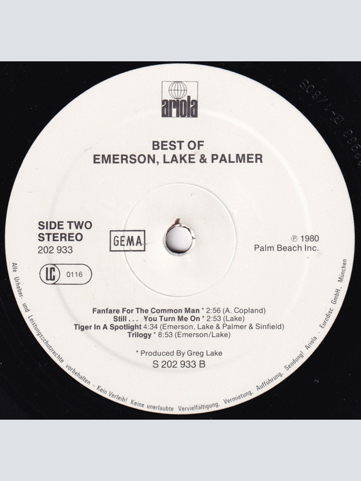Vinyl / Emerson, Lake & Palmer - The Best Of Emerson Lake & Palmer