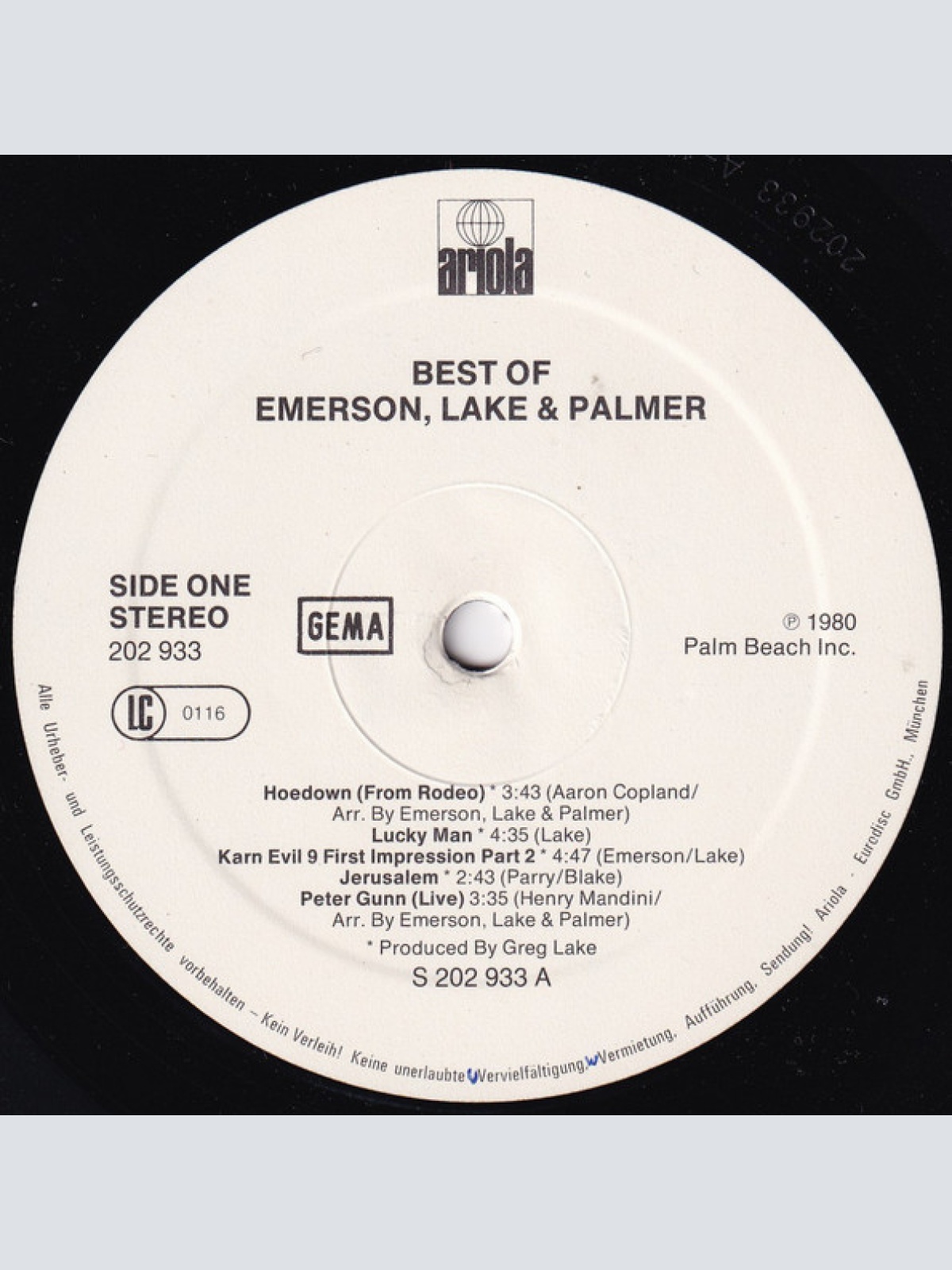 Vinyl / Emerson, Lake & Palmer - The Best Of Emerson Lake & Palmer