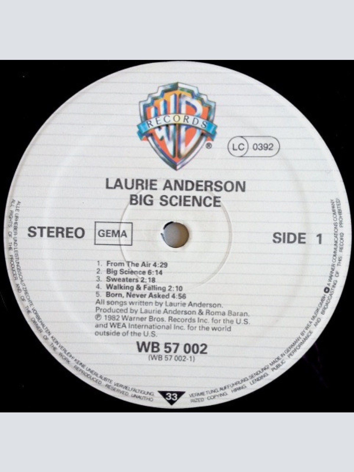 Vinyl / Laurie Anderson - Big Science
