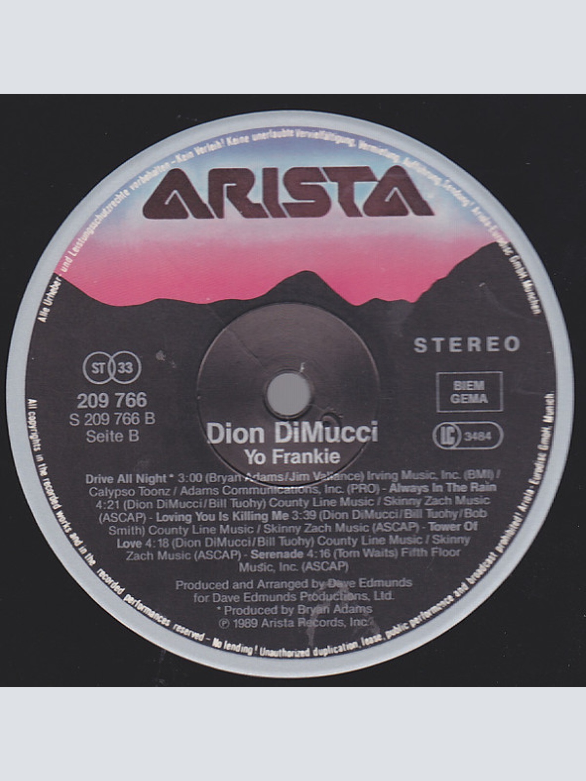 Vinyl / Dion (3) - Yo Frankie