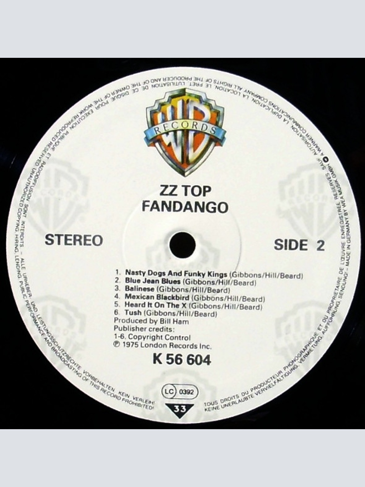 Vinyl / ZZ Top - Fandango!