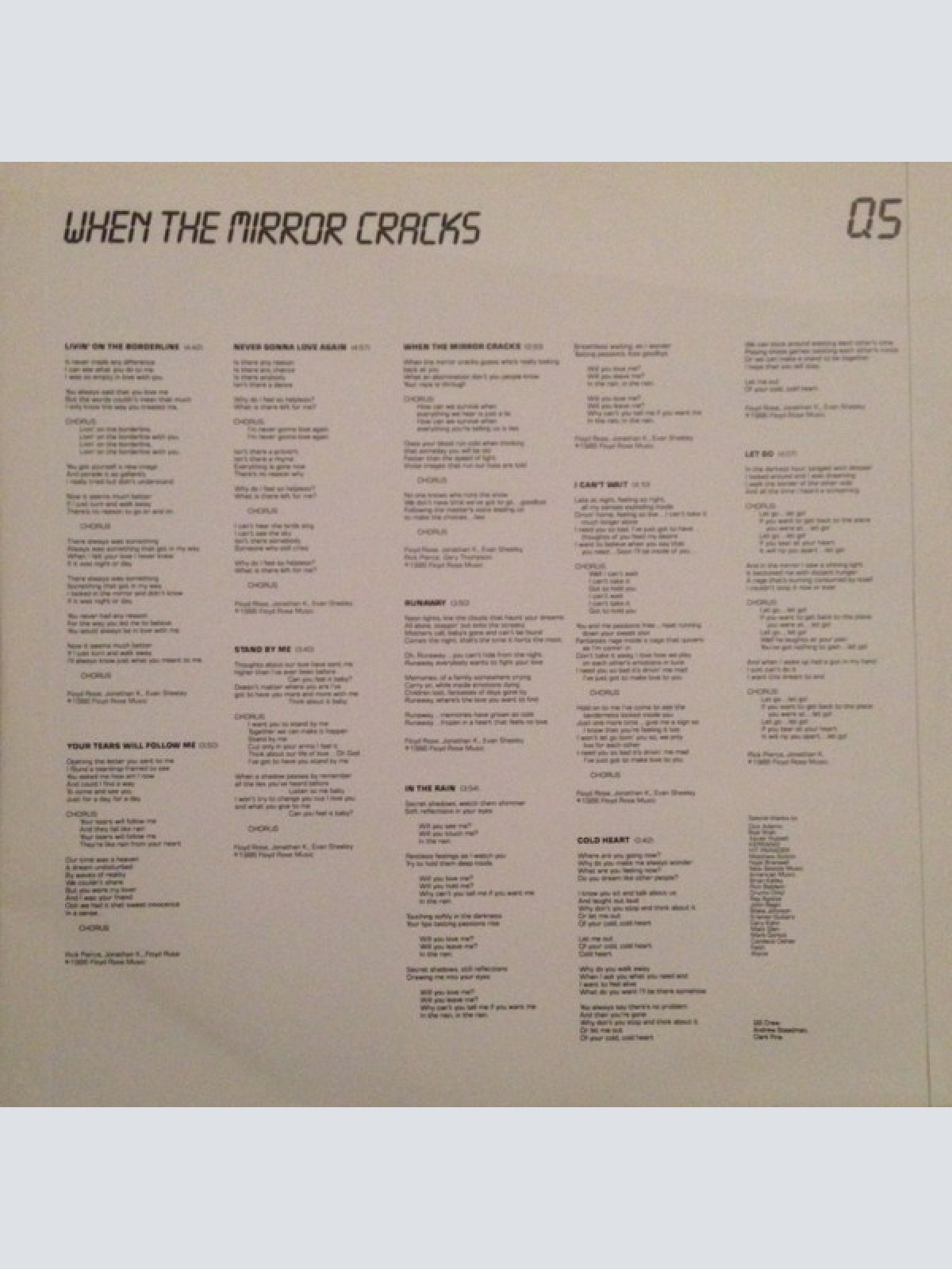 Vinyl / Q5 - When The Mirror Cracks