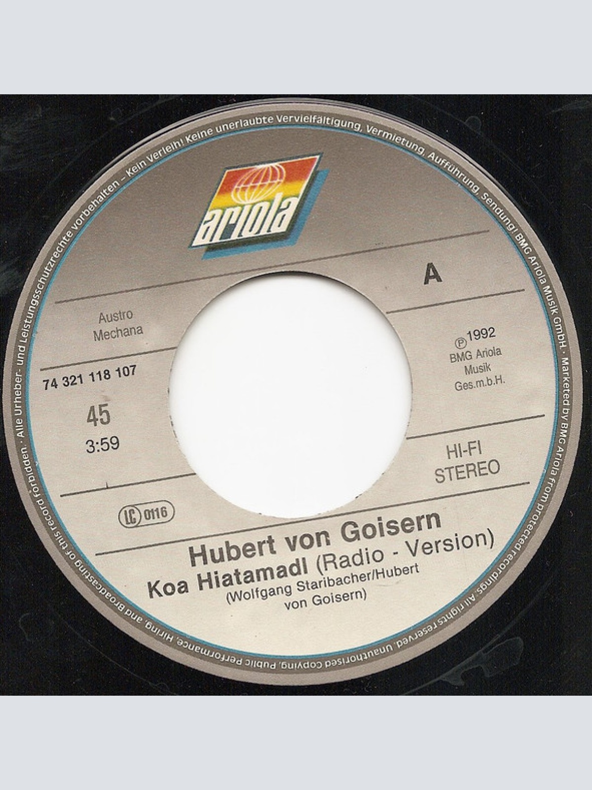 Vinyl / Hubert Von Goisern Und Die Original Alpinkatzen* - Koa Hiatamadl