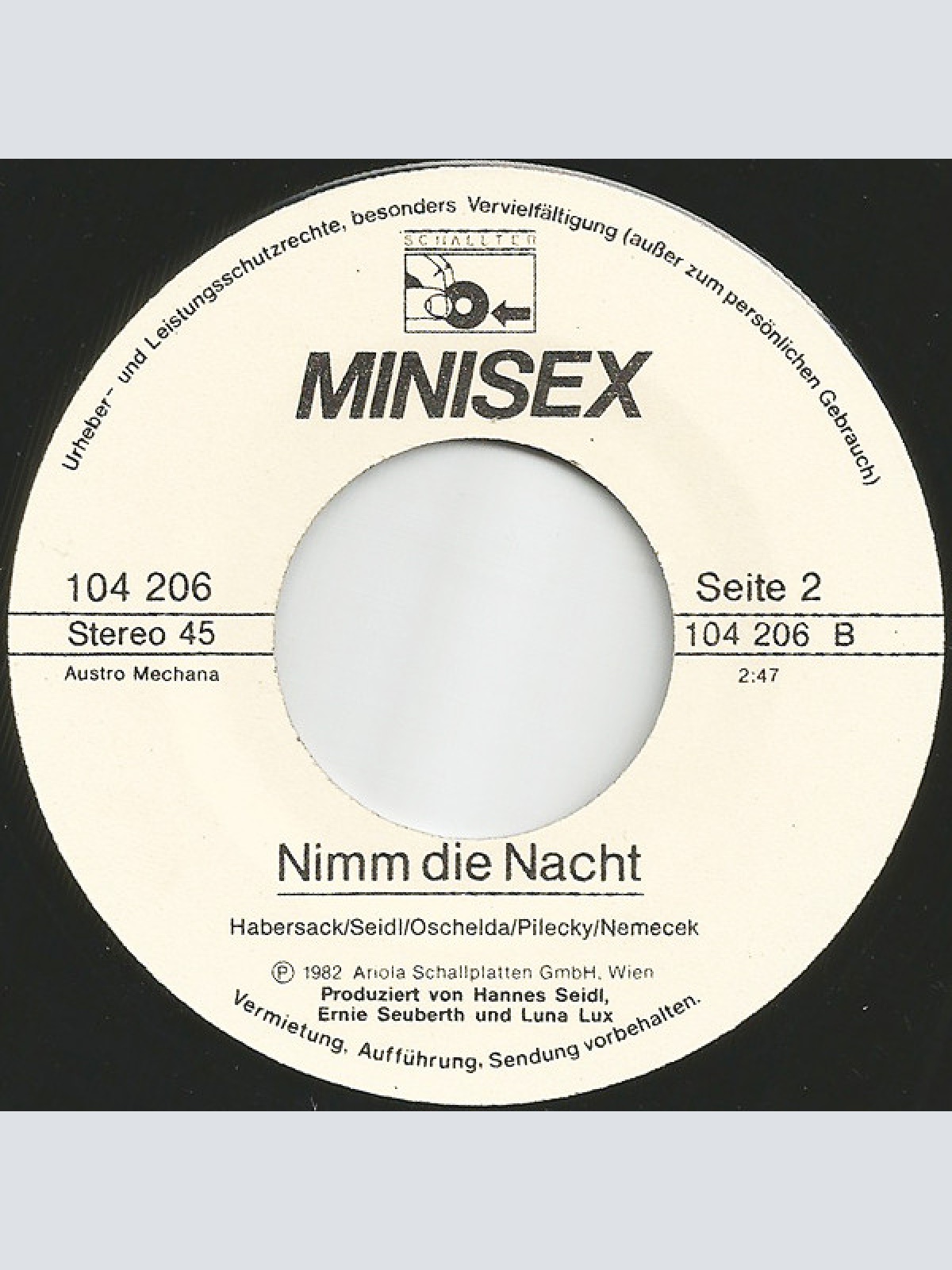 Vinyl / Minisex - Du Kleiner Spion