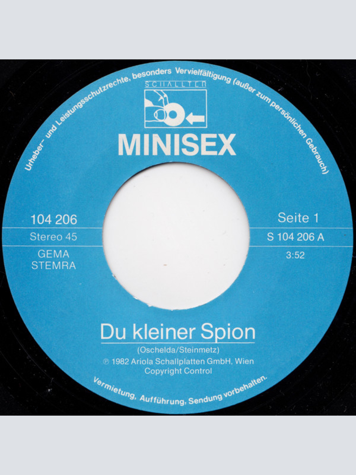 Vinyl / Minisex - Du Kleiner Spion