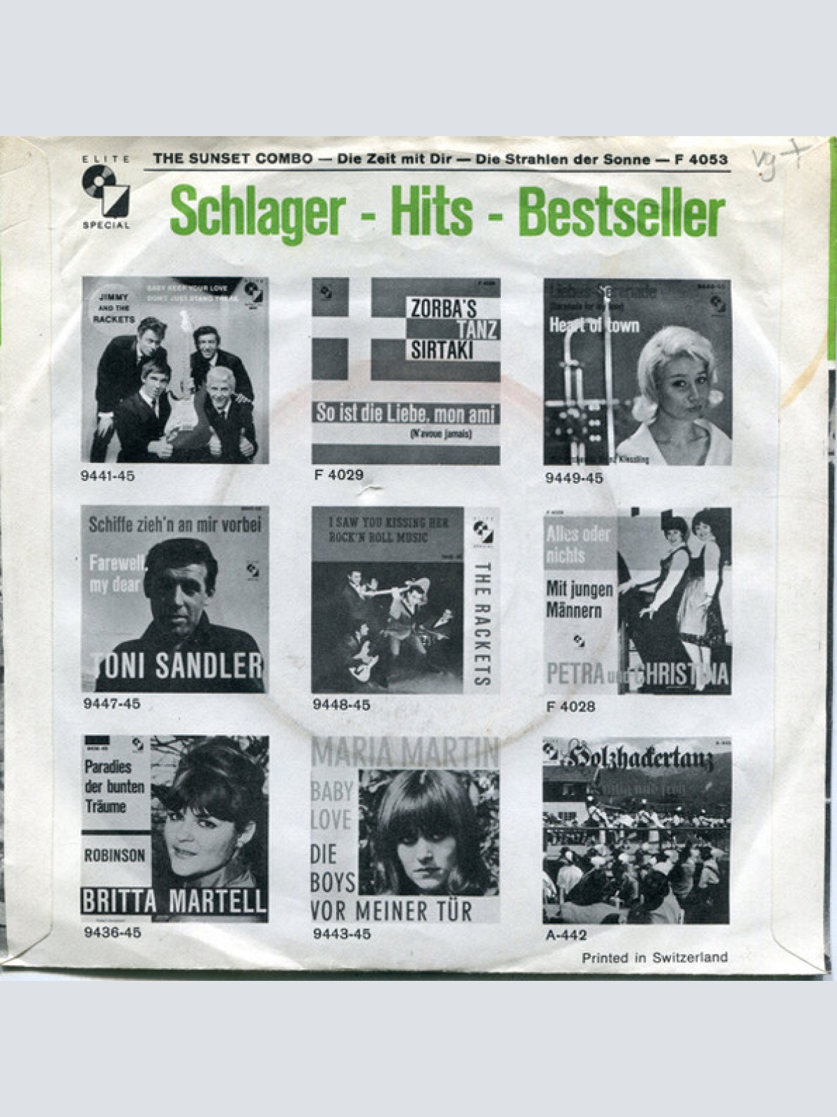 Vinyl / The Sunset Combo - Die Zeit Mit Dir / Die Strahlen Der Sonne