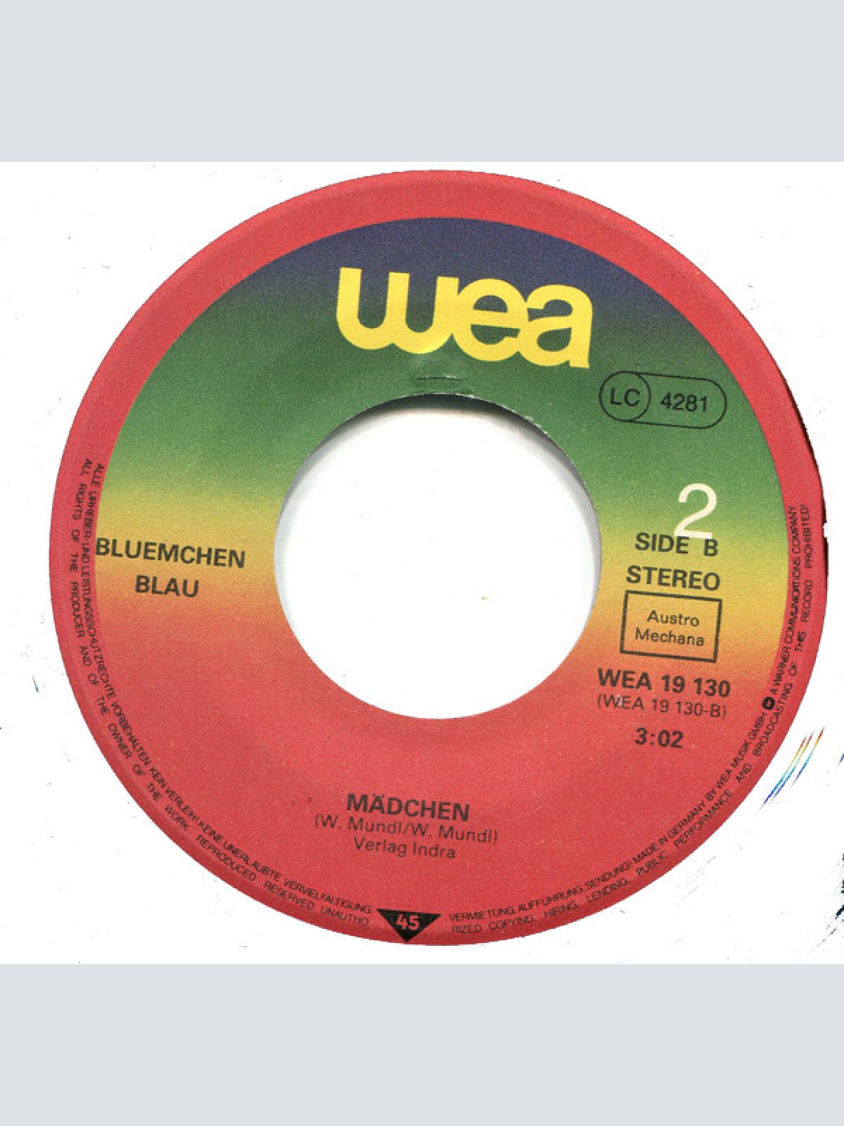 Vinyl / Blümchen Blau - Janis / Mädchen