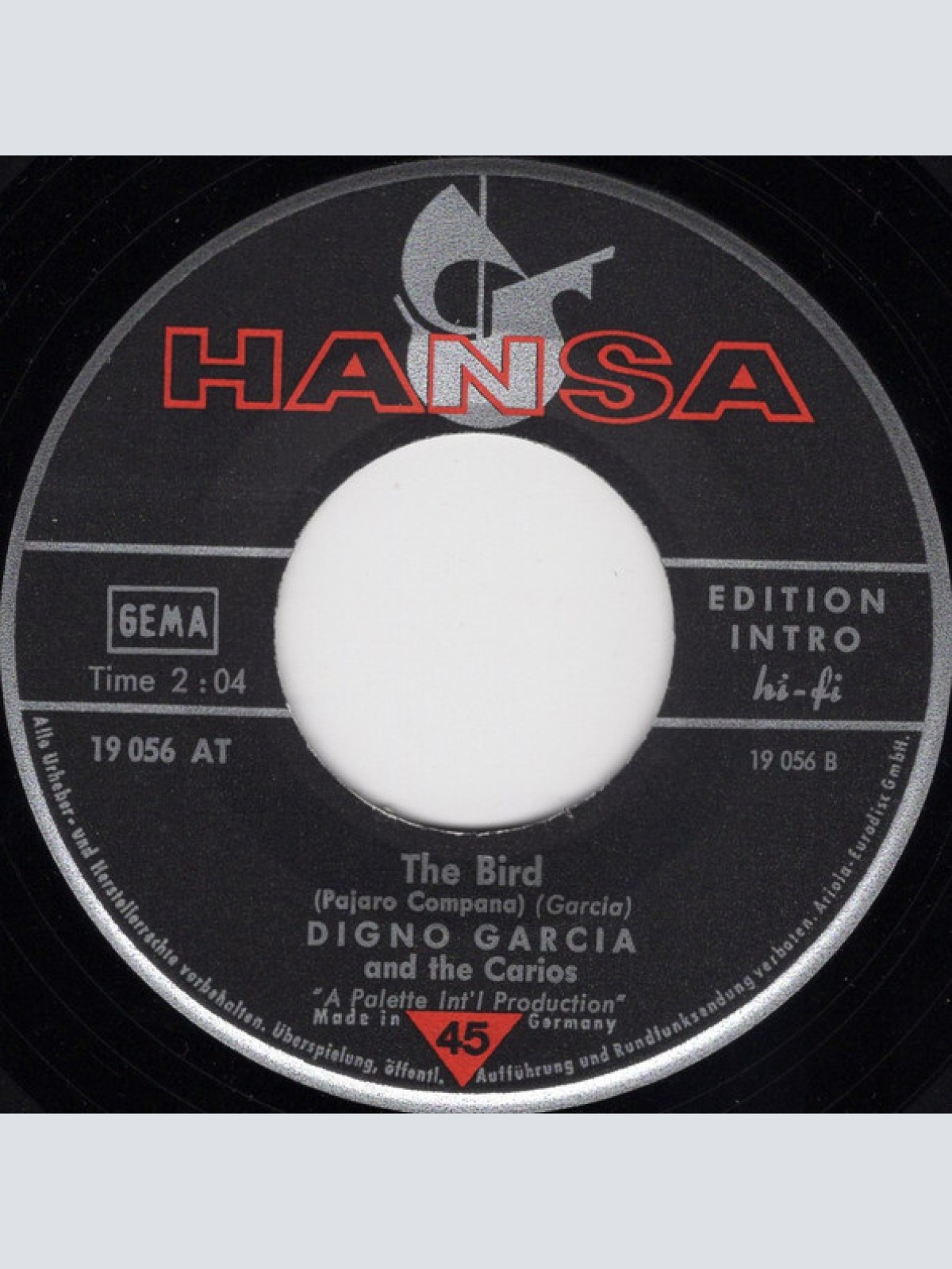 Vinyl / Digno Garcia And The Carios* - Guantanamera / The Bird