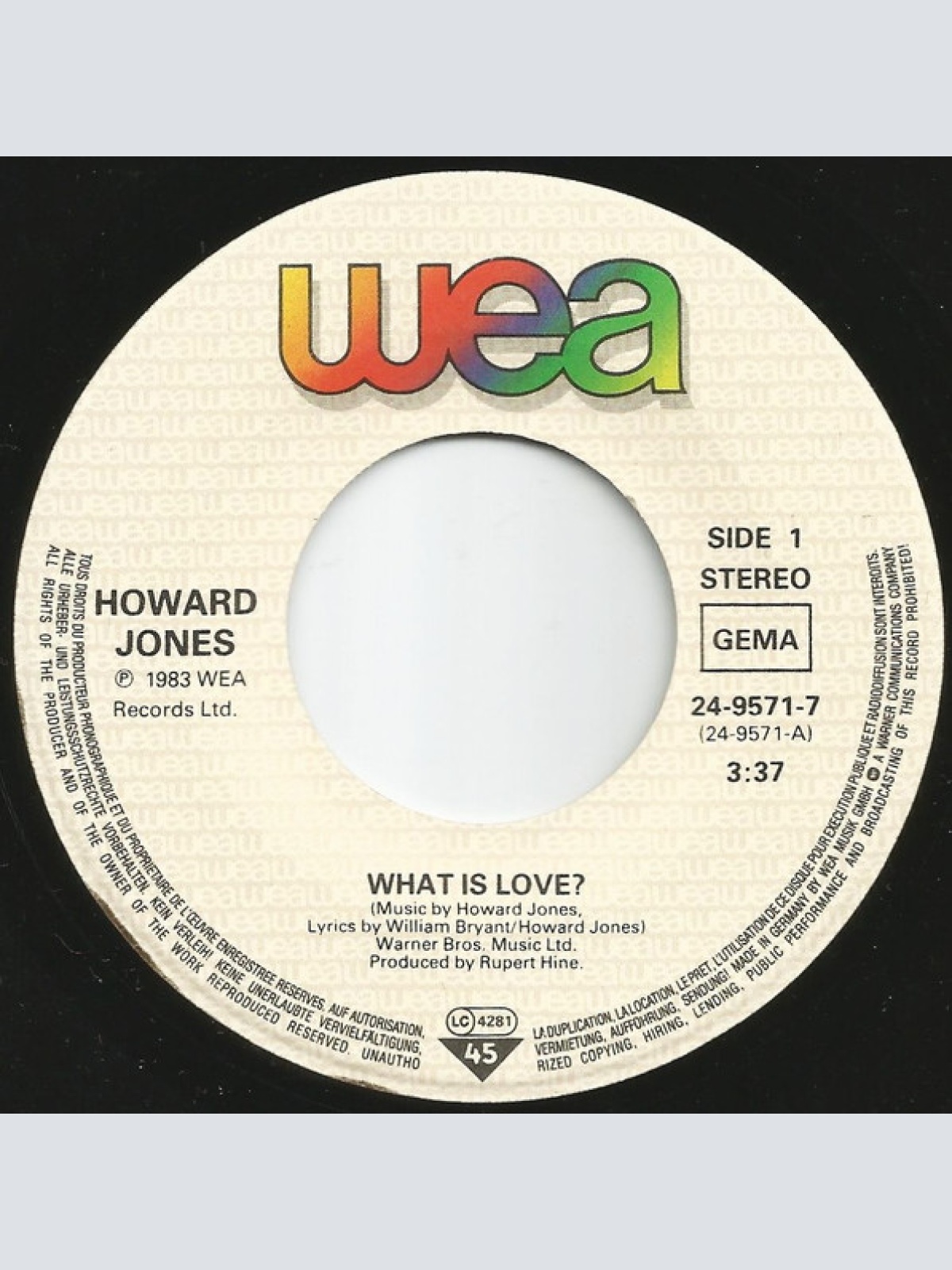 Vinyl / Howard Jones - What Is Love?