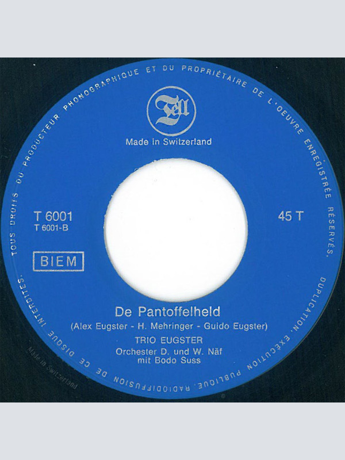 Vinyl / Trio Eugster - Oh Läck Du Mir...