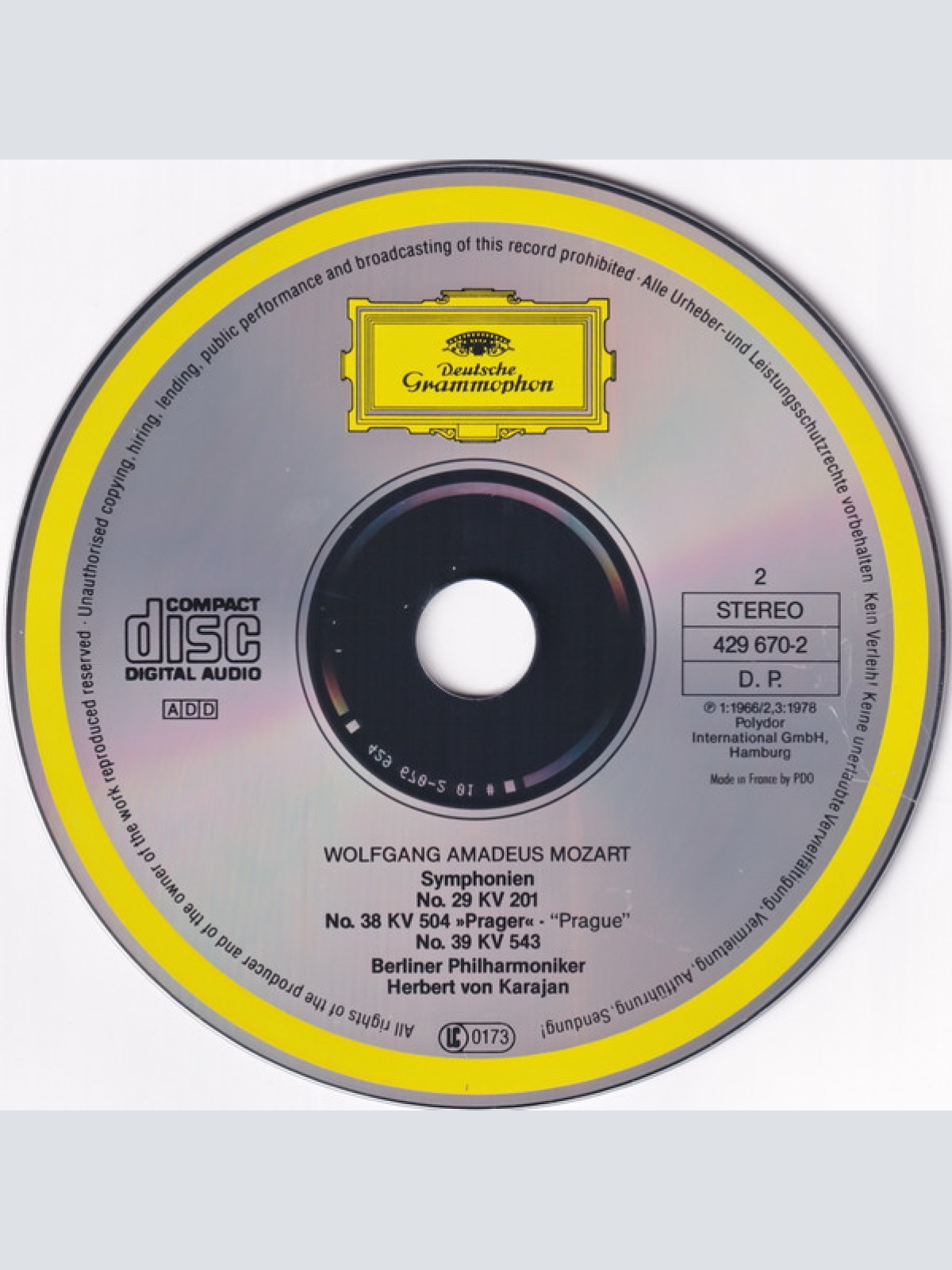 CD / Mozart* - Berliner Philharmoniker, Karajan* - Late Symphonies