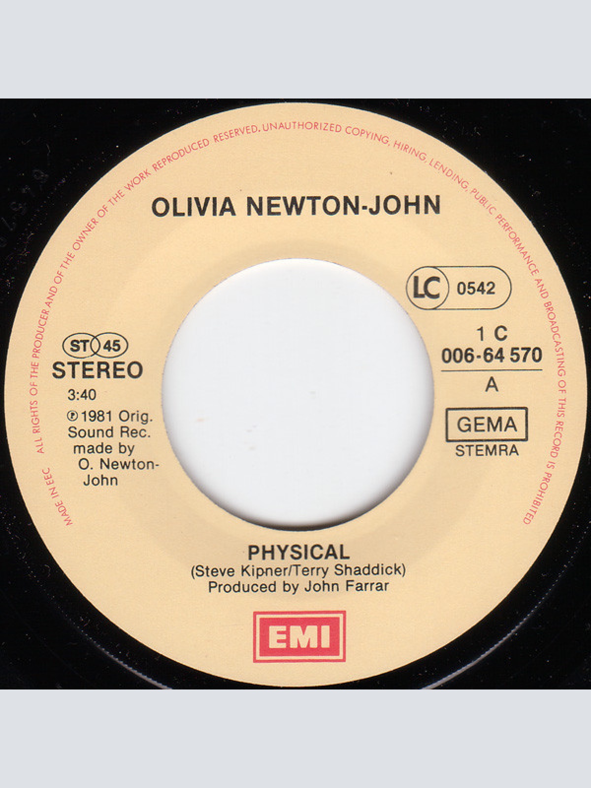 Vinyl / Olivia Newton-John - Physical