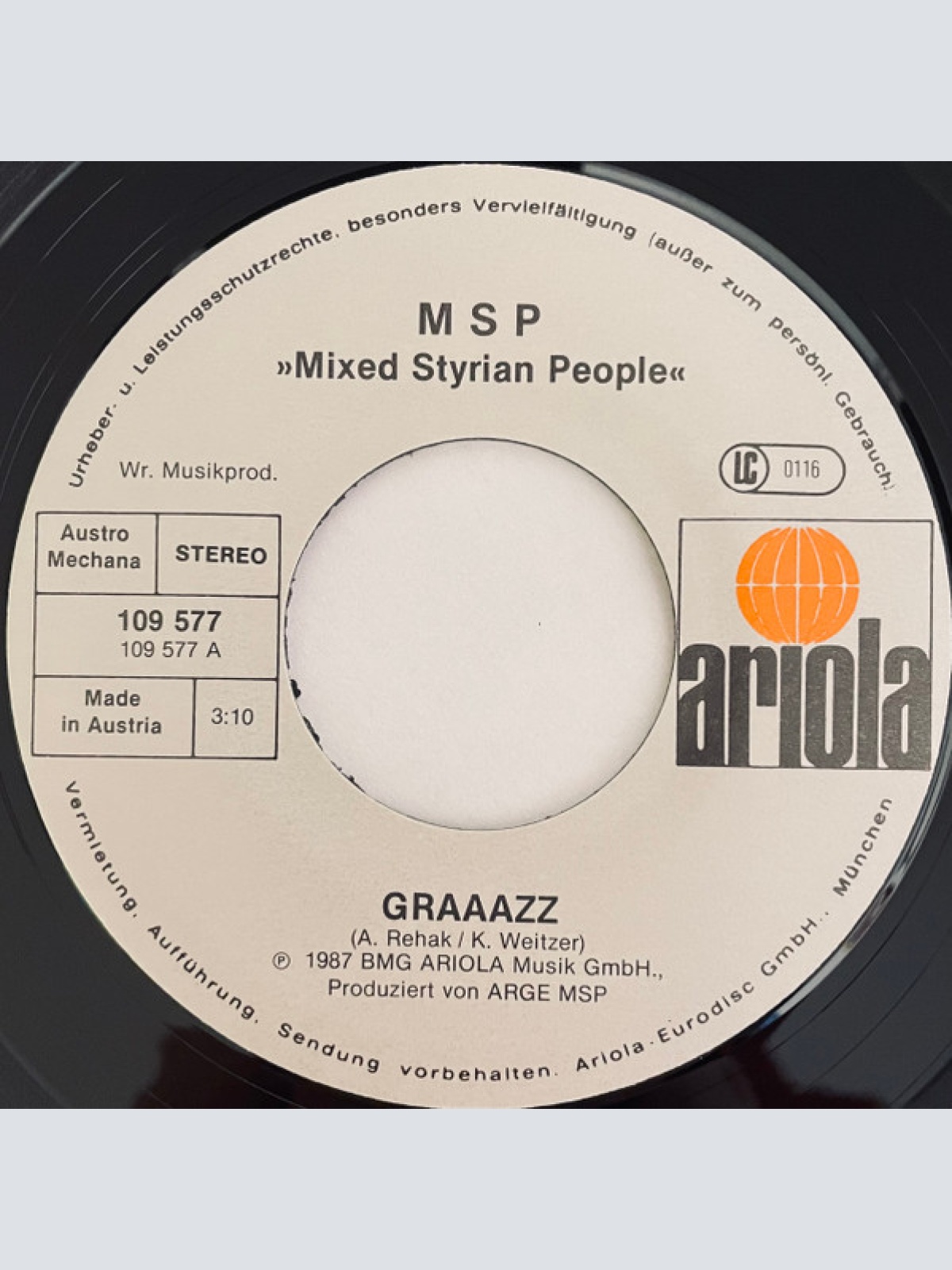 Vinyl / MSP – Mixed Styrian People* - Graaazz