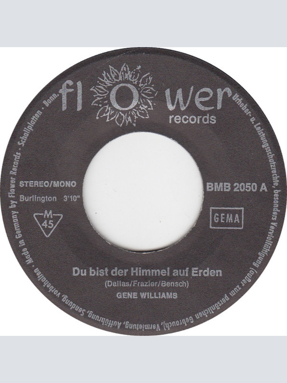 Vinyl / Gene Williams (5) - Du Bist Der Himmel Auf Erden / Mitternacht In Manhattan