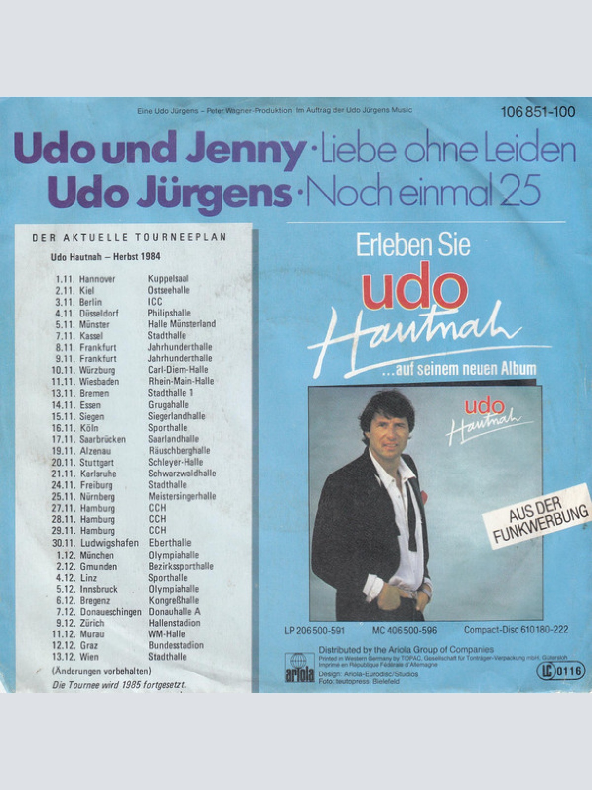 Vinyl / Udo* Und Jenny* - Liebe Ohne Leiden