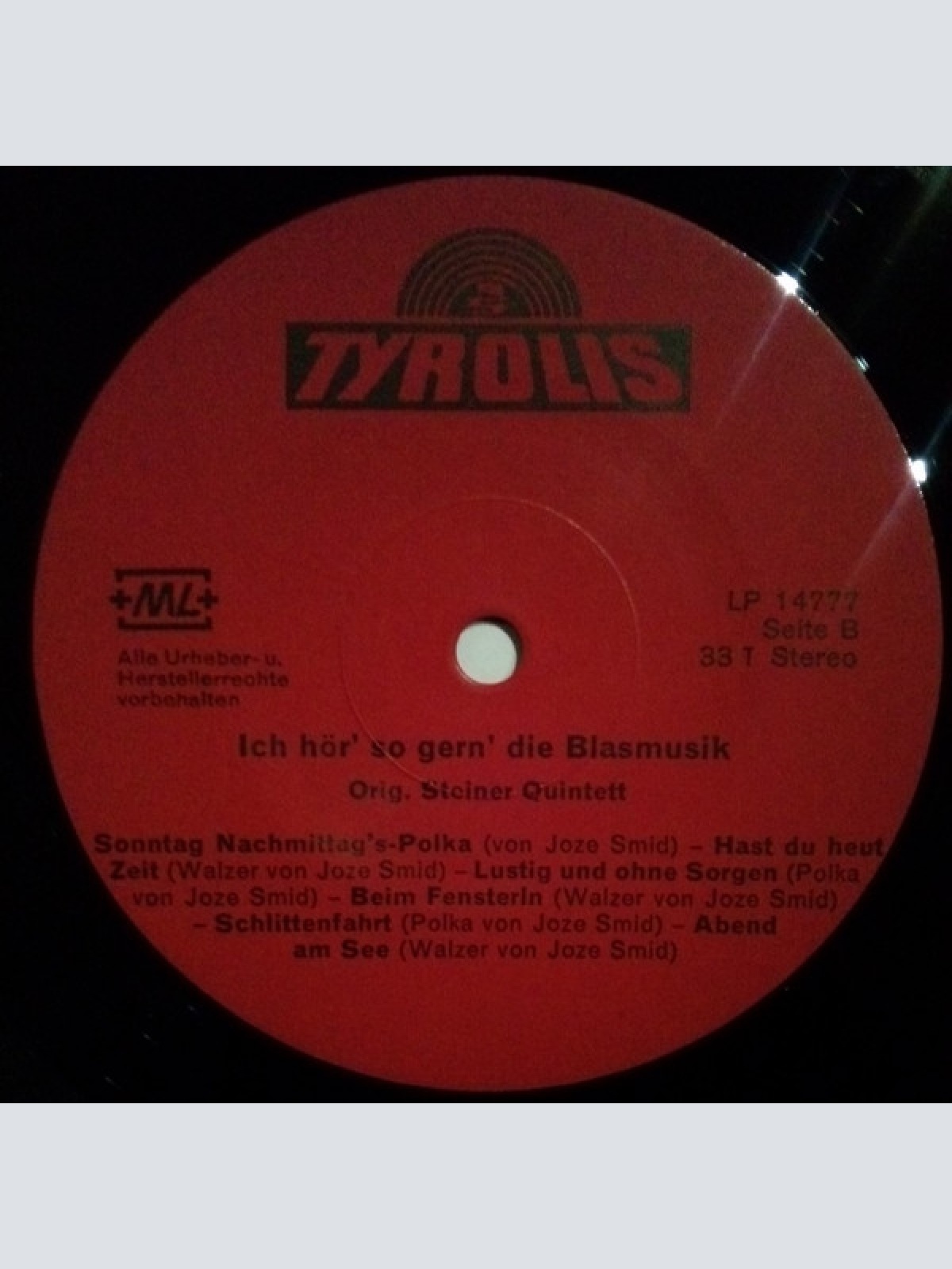 Vinyl / Orig. Steiner Quintett Aus Oberkrain* - Ich Hör' So Gern' Die Blasmusik