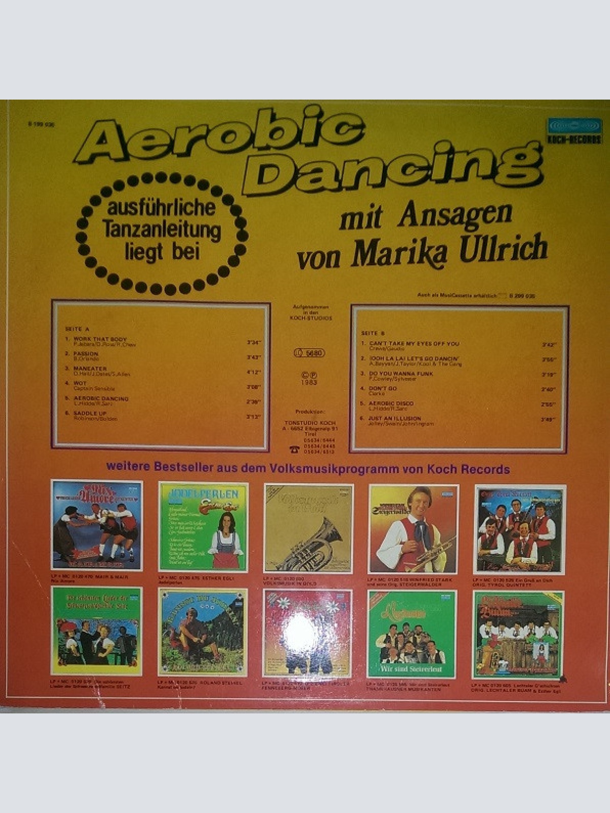 Vinyl / Marika Ullrich - Aerobic Dancing Mit Ansagen Von Marika Ullrich