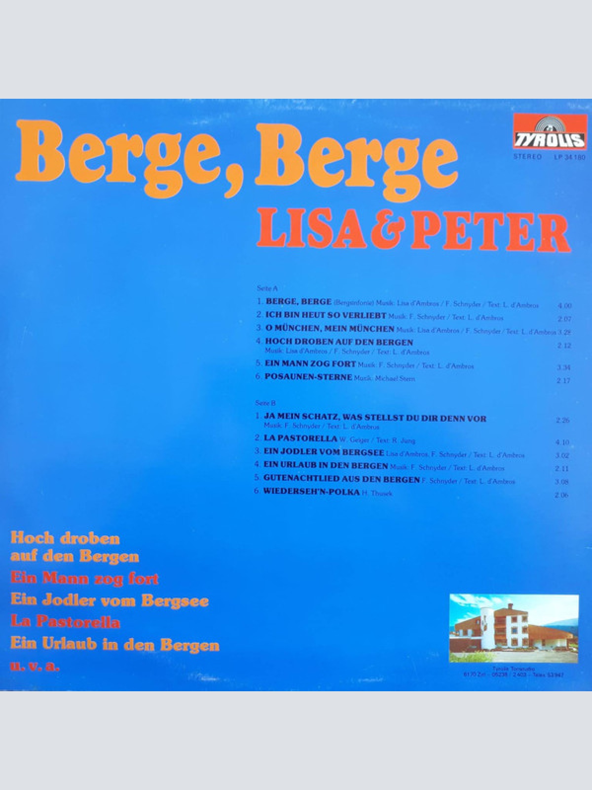 Vinyl / Lisa & Peter* - Berge, Berge