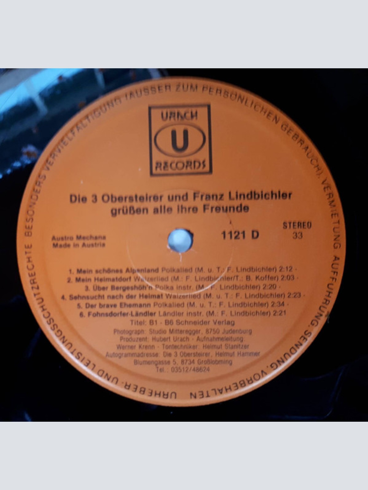 Vinyl / Die 3 Obersteirer und Franz Lindbichler - Grüßen Alle Ihre Freunde!