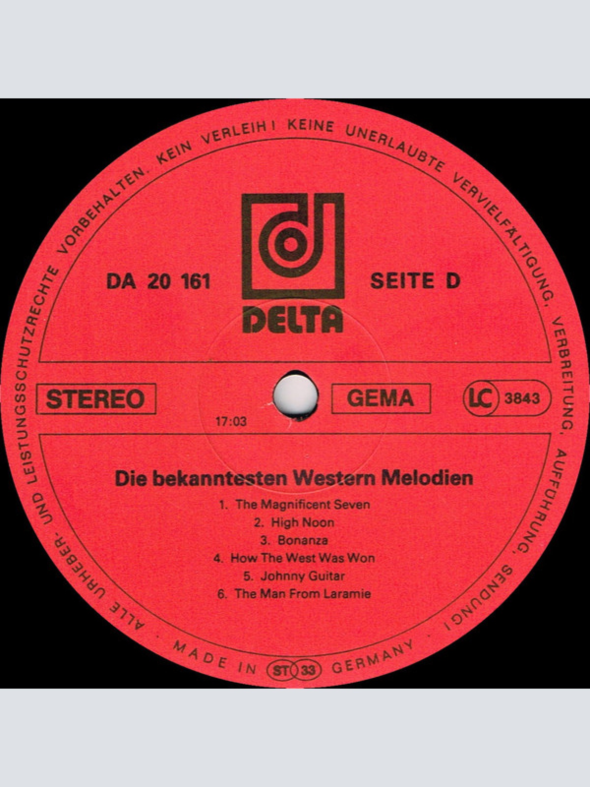 Vinyl / Orchester Tony Anderson - High Noon (Die Bekanntesten Westernmelodien Der Welt)