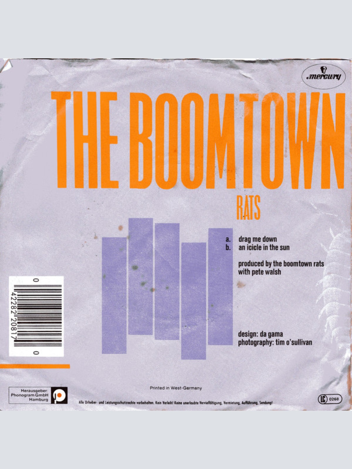Vinyl / The Boomtown Rats - Drag Me Down