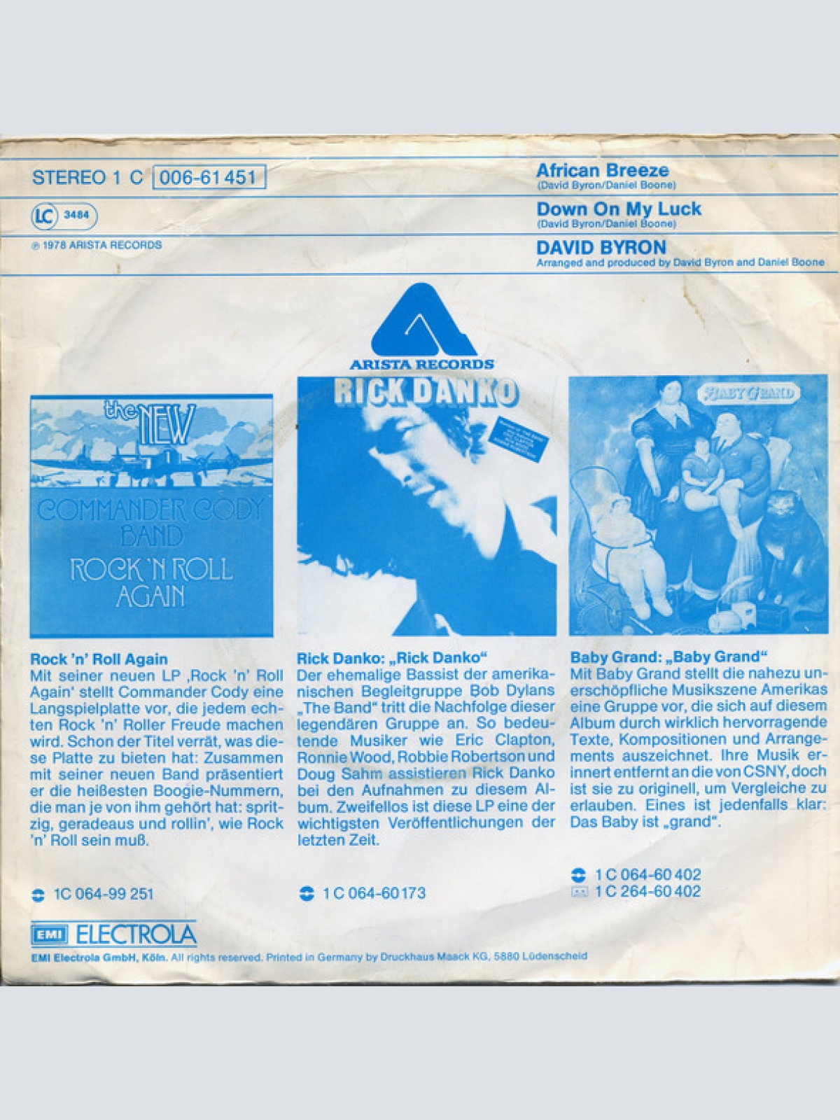 Vinyl / David Byron - African Breeze