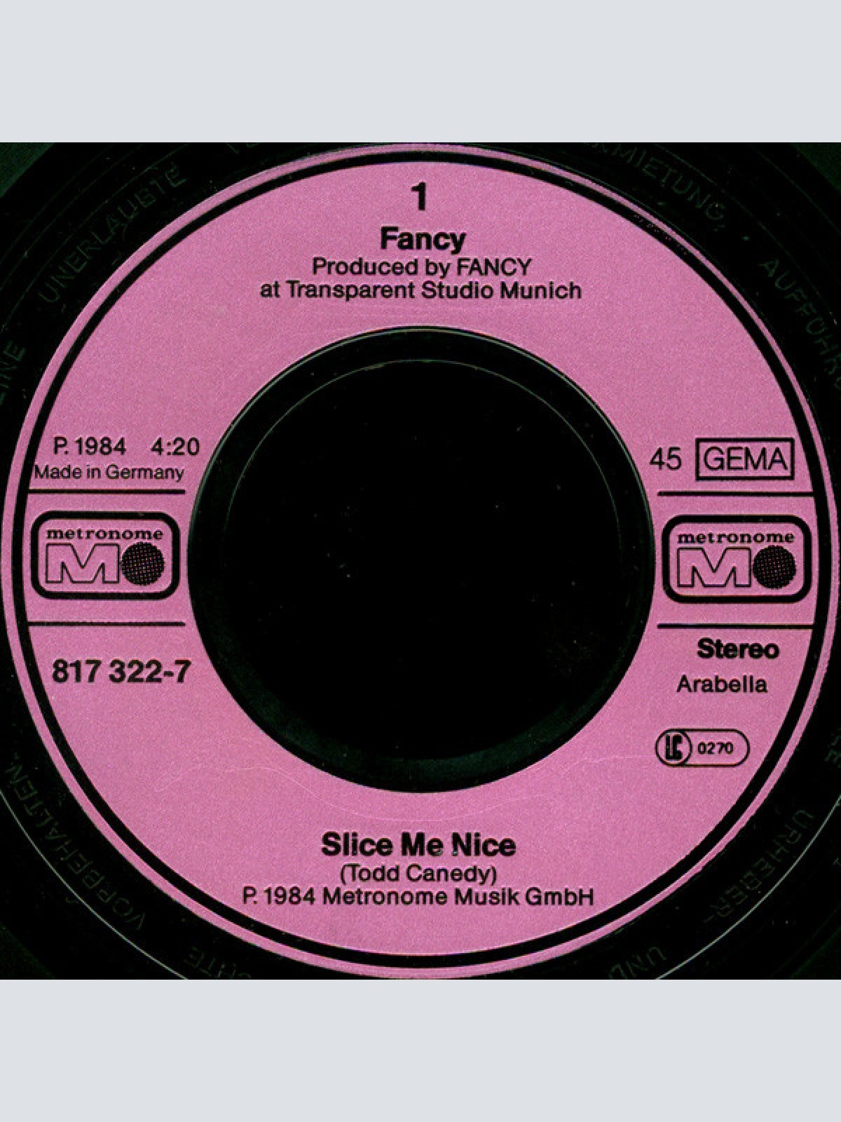 Vinyl / Fancy - Slice Me Nice