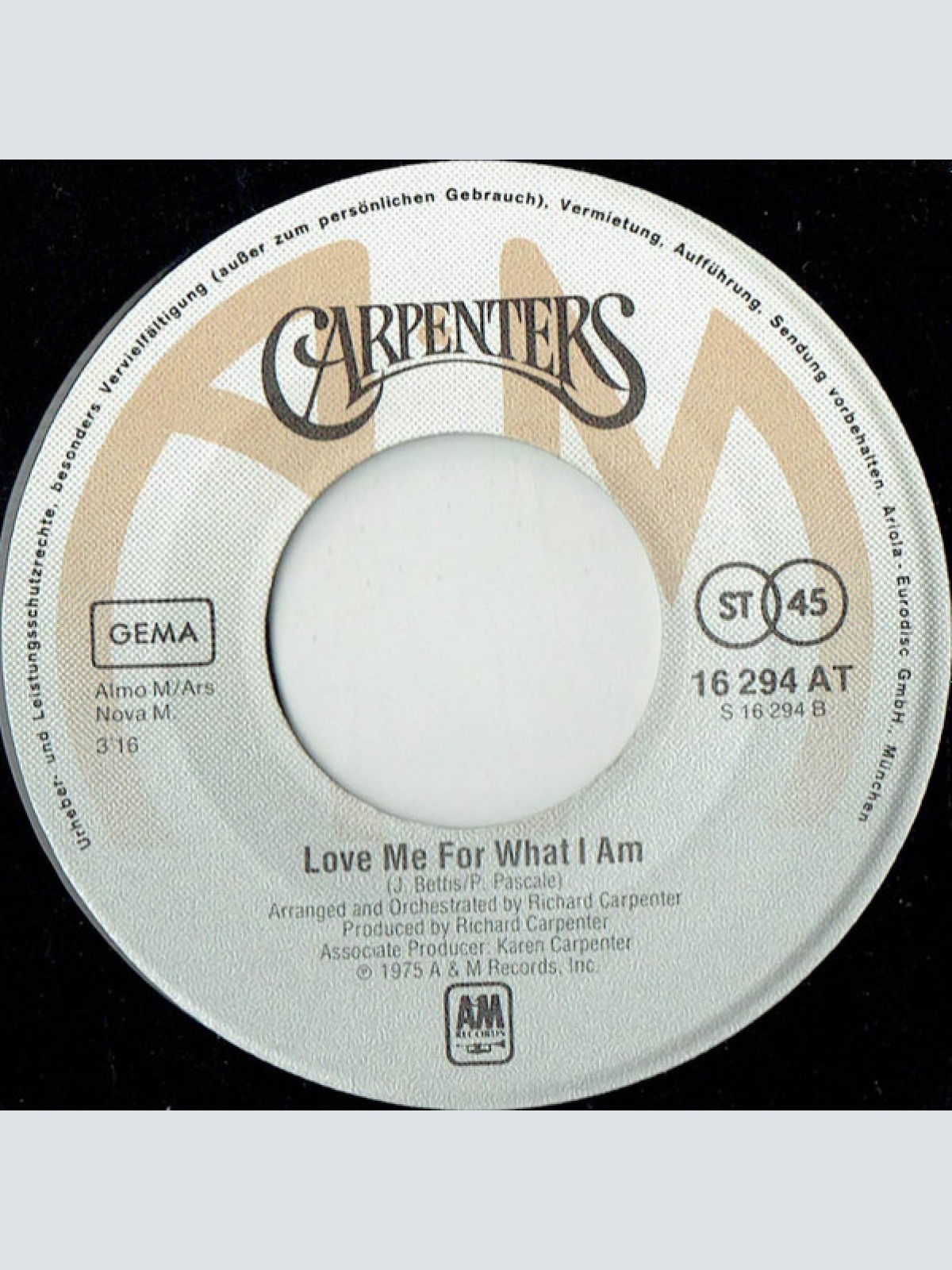 Vinyl / Carpenters - Solitaire