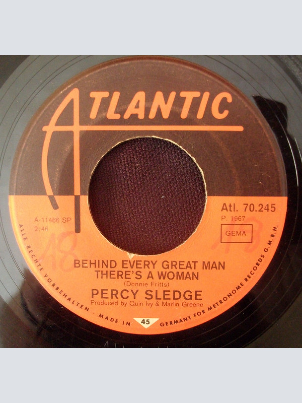 Vinyl / Percy Sledge - Cover Me / Behind Every Great Man There's A Woman