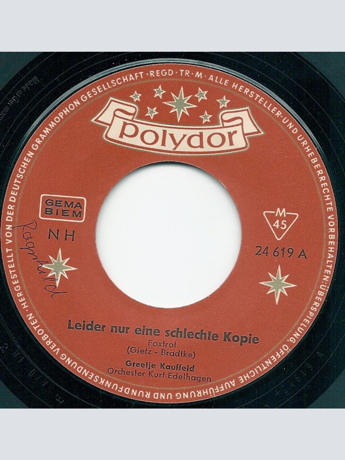 Vinyl / Greetje Kauffeld - Nur Eine Schlechte Kopie / Melodie Poesie