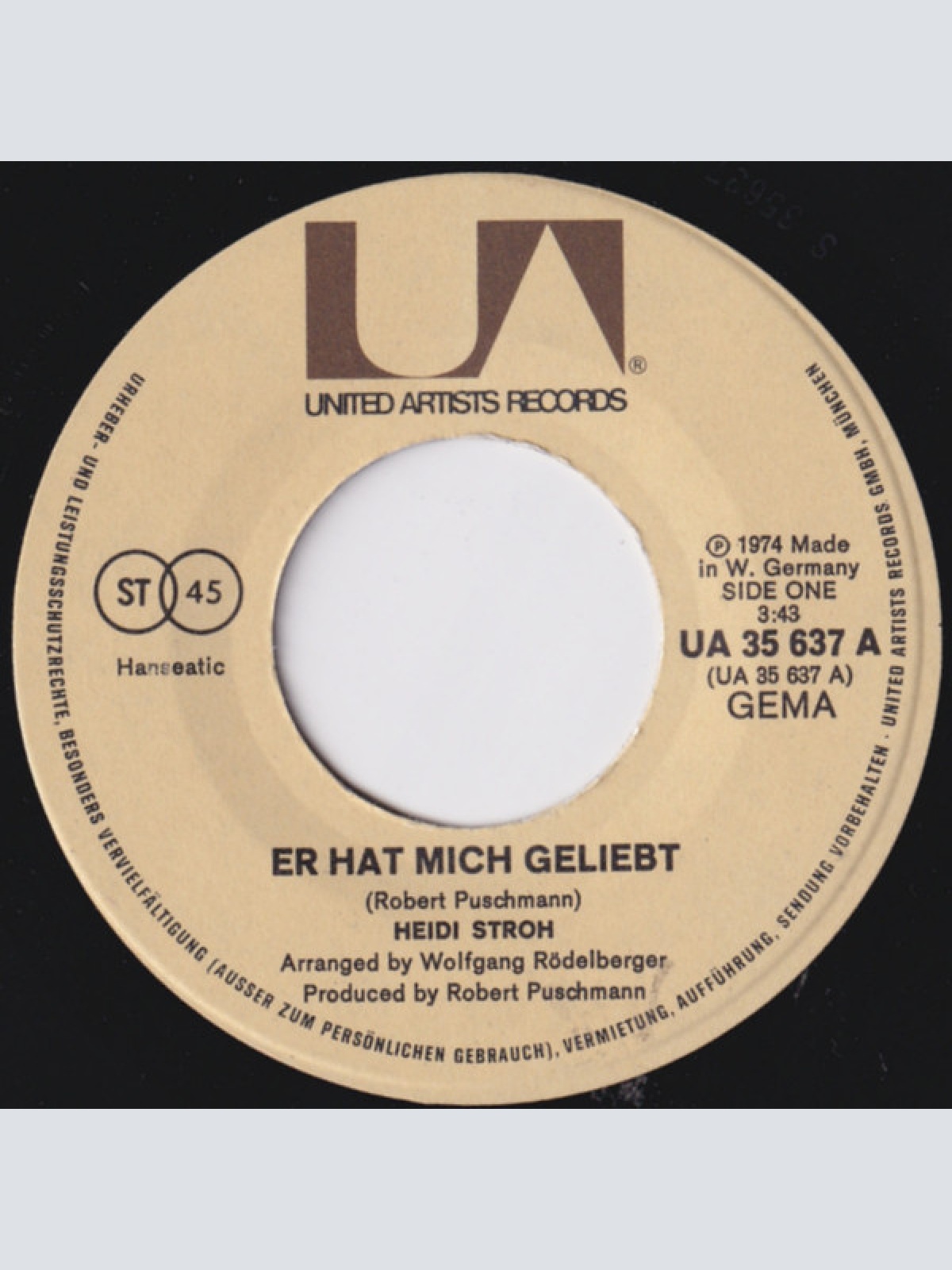 Vinyl / Heidi Stroh - Er Hat Mich Geliebt