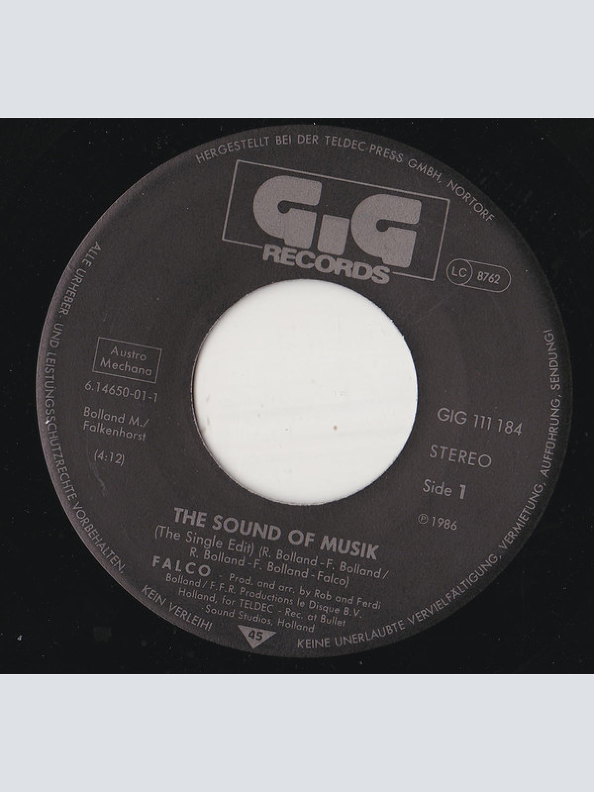 Vinyl / Falco - The Sound Of Musik