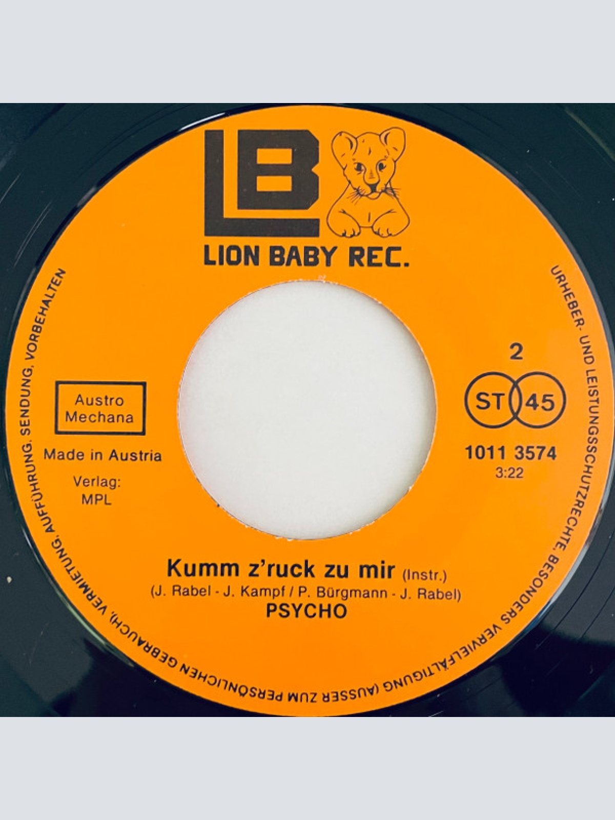 Vinyl / Psycho (32) - Kumm Z'ruck Zu Mir