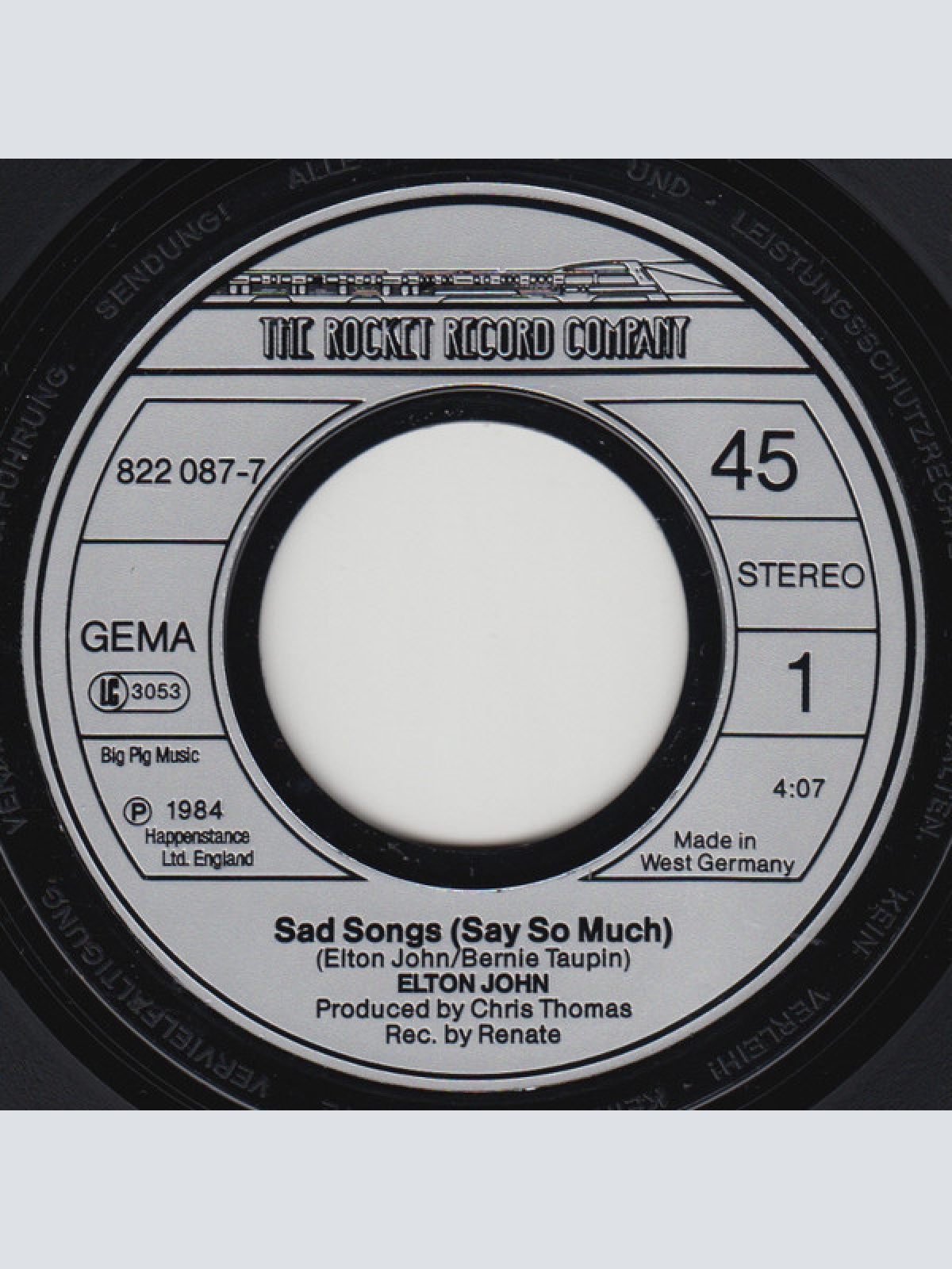 Vinyl / Elton John - Sad Songs (Say So Much)