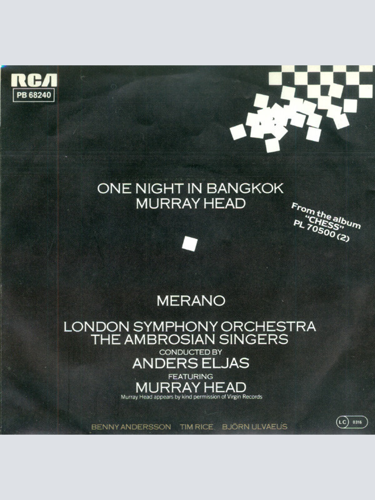 Vinyl / Murray Head - One Night In Bangkok