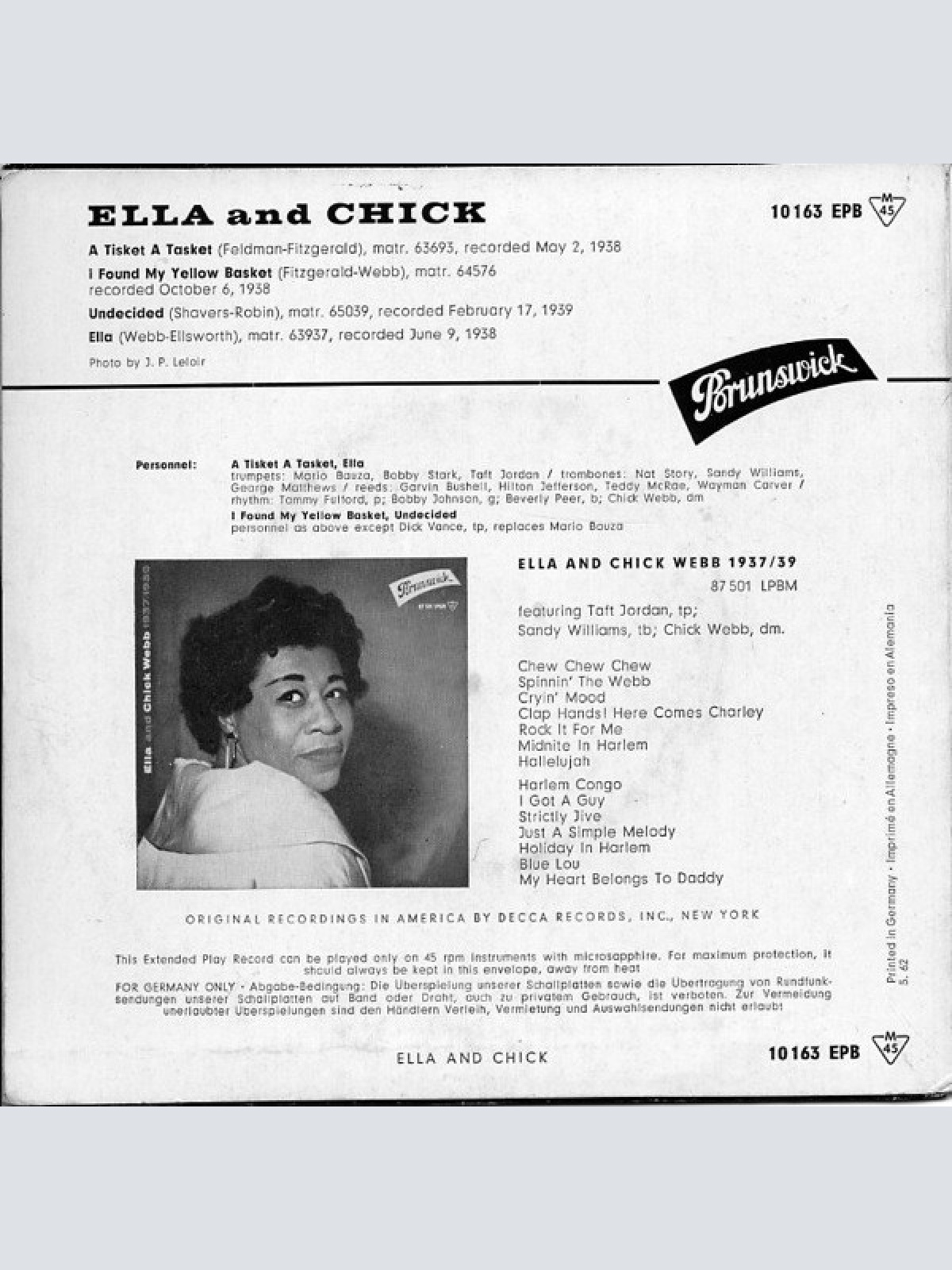 Vinyl / Ella* And Chick* - Ella And Chick