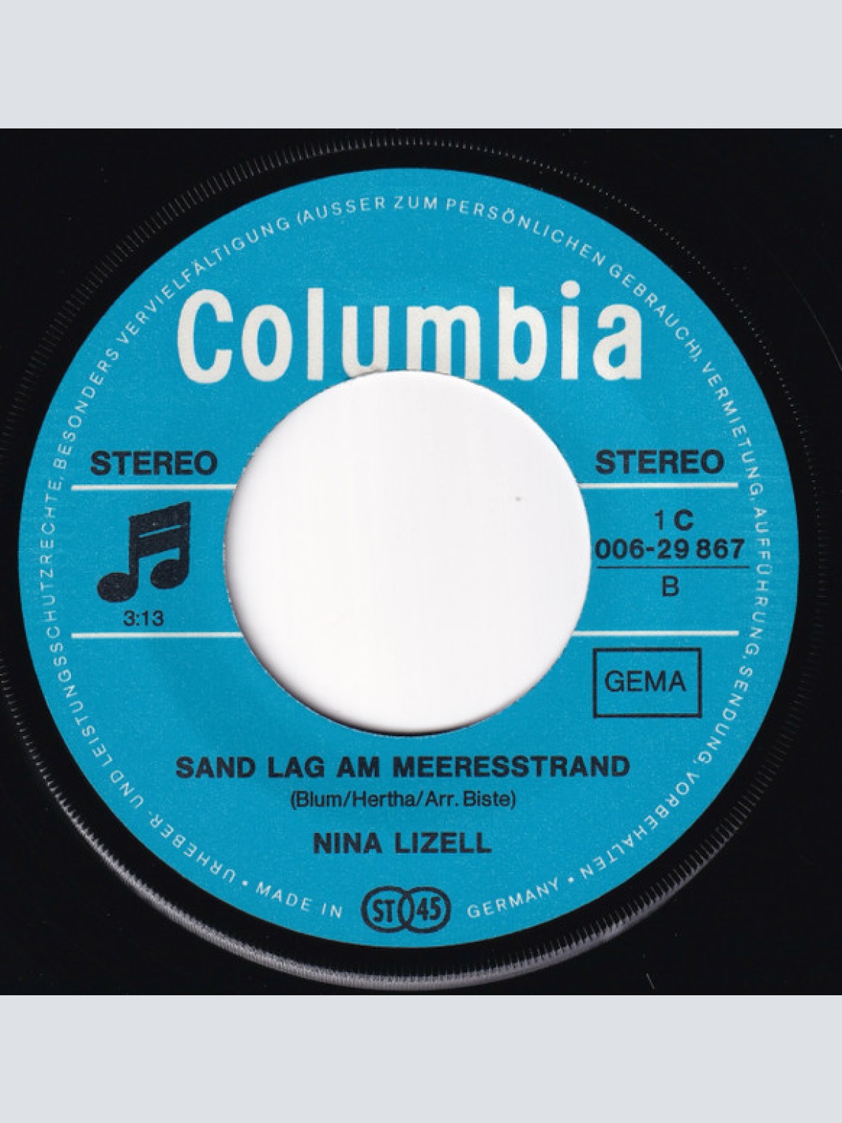 Vinyl / Nina Lizell - Die Farben Meiner Liebe