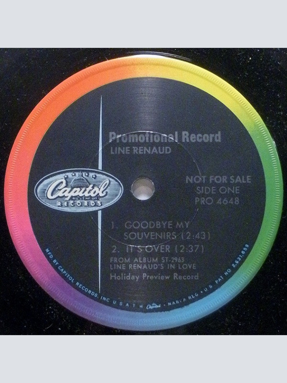 Vinyl / Line Renaud - Promotional Record