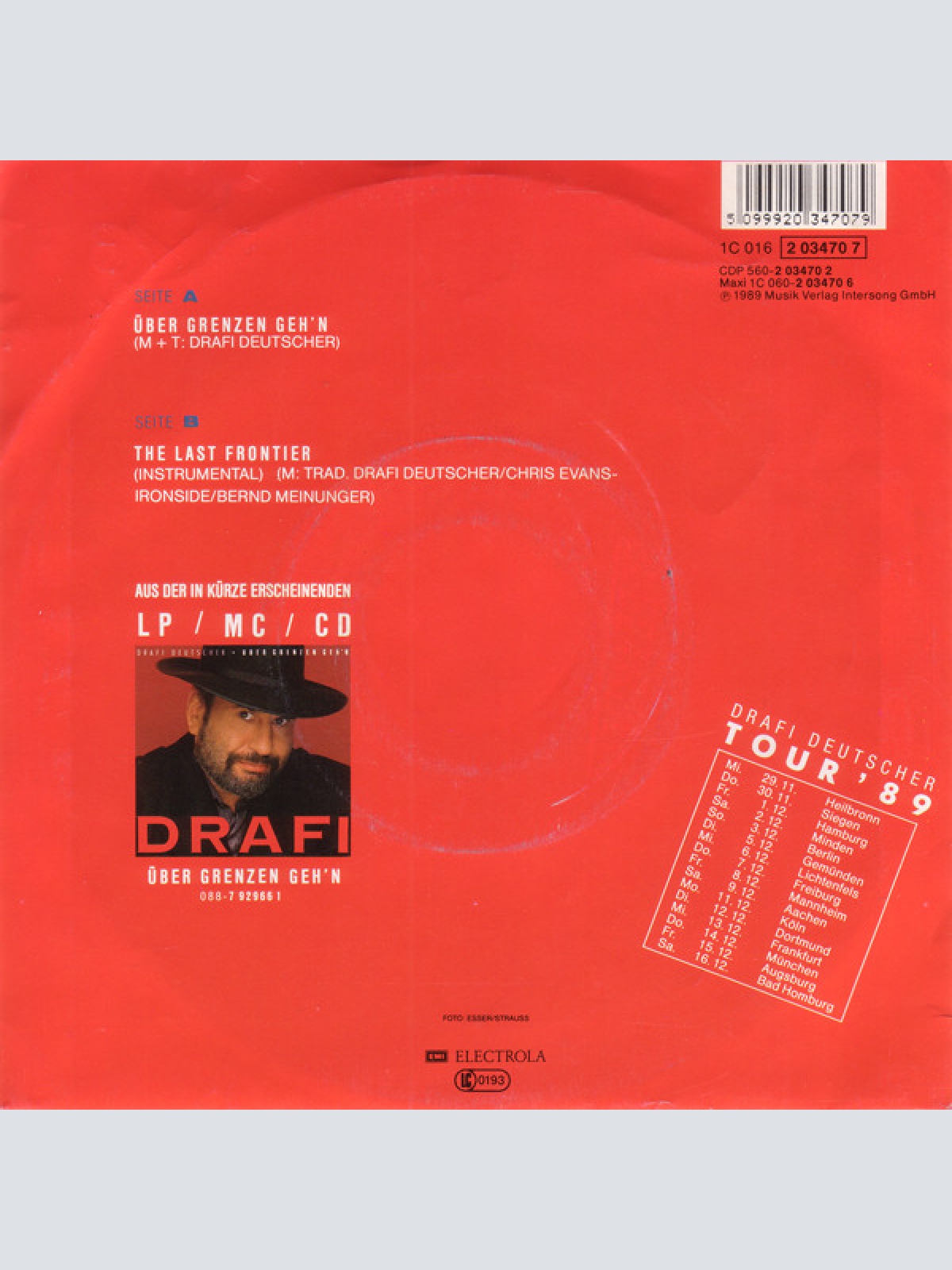 Vinyl / Drafi Deutscher - Über Grenzen Geh'n