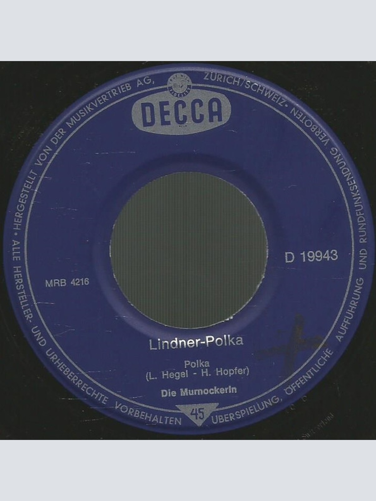 Vinyl / Die Murnockerln - Erinnerung An Herkulesbad / Lindner-Polka