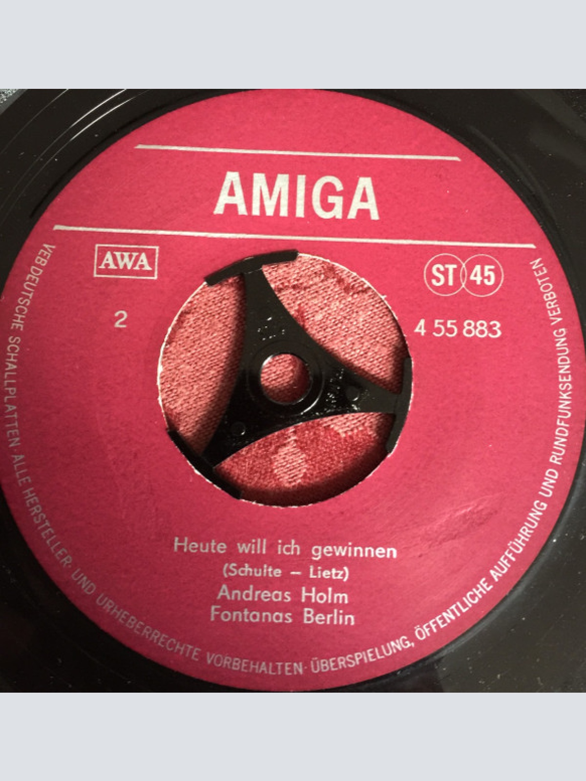 Vinyl / Andreas Holm, Fontanas Berlin - Tolles Mädchen / Heute Will Ich Gewinnen
