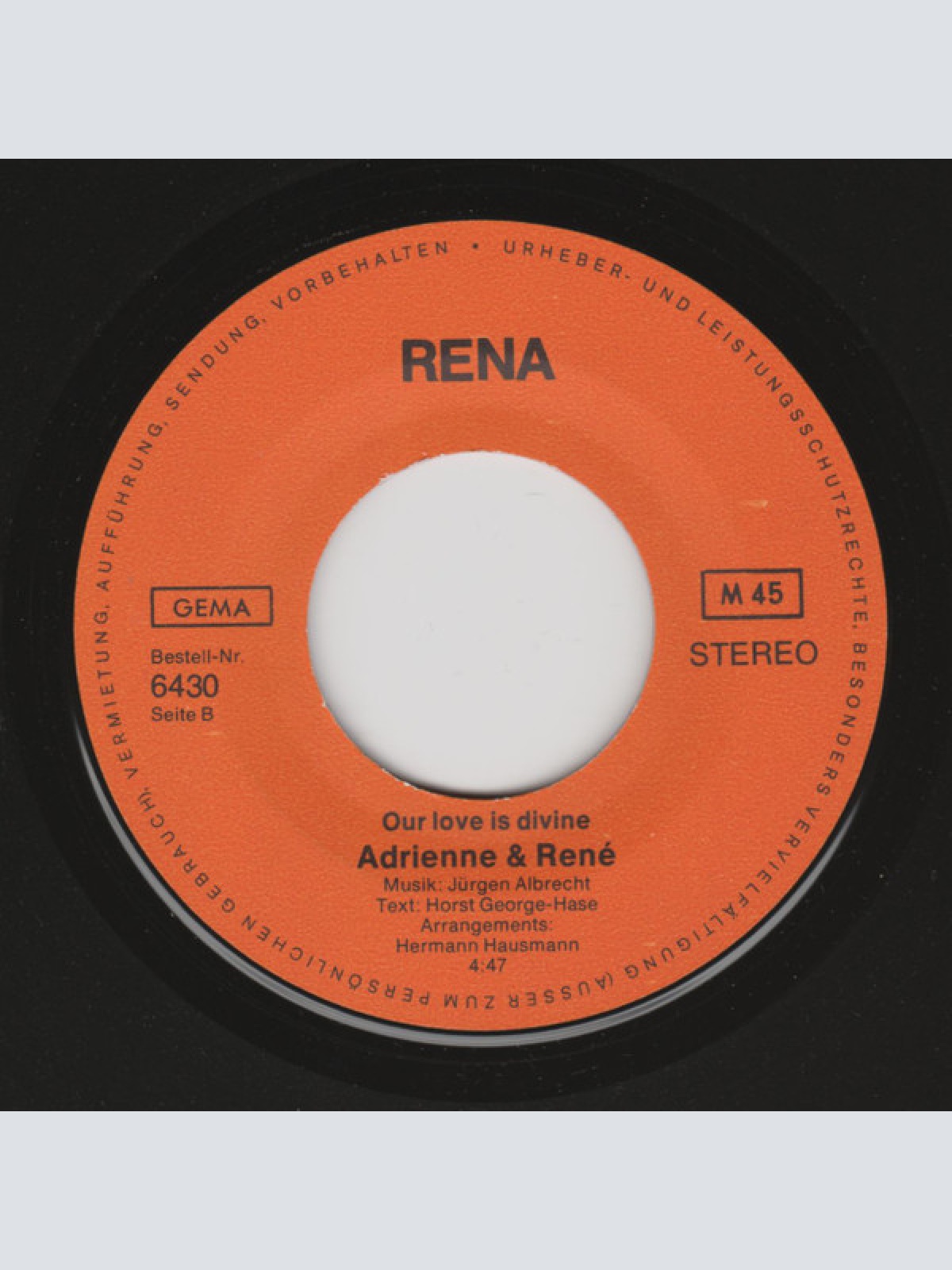 Vinyl / Adrienne & René - All Our Love / Our Love Is Divine