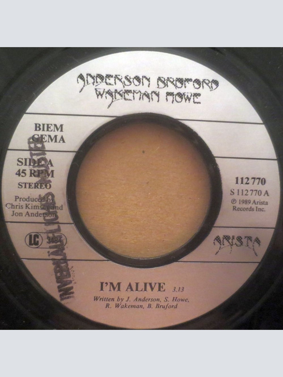 Vinyl / Anderson Bruford Wakeman Howe - I'm Alive