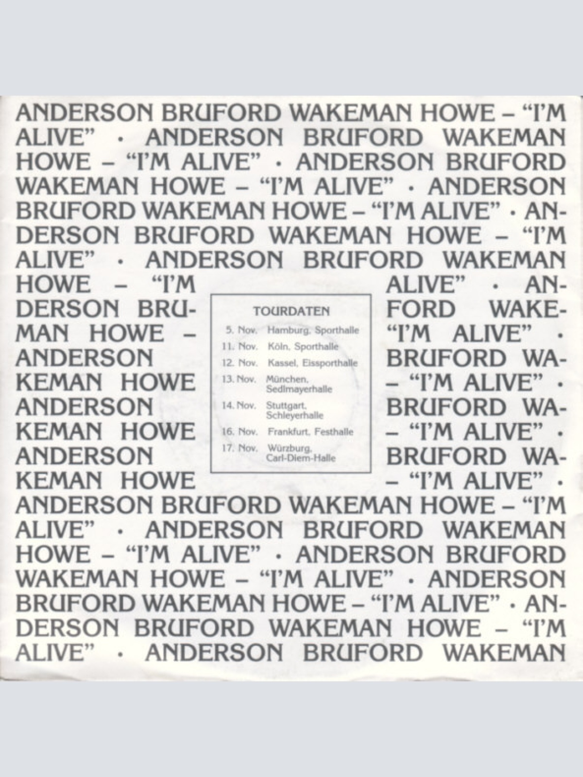 Vinyl / Anderson Bruford Wakeman Howe - I'm Alive