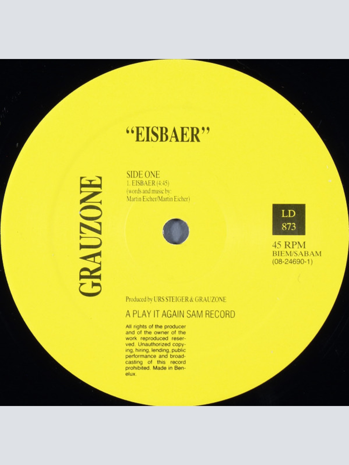 Vinyl / Grauzone - Eisbær